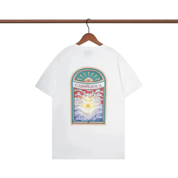 Casablanca Sunset Arch Print White T-Shirt - 1