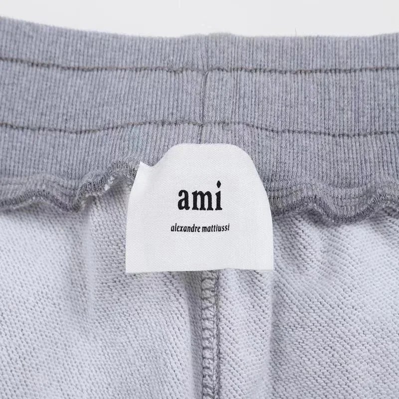 Ami Paris Heart Logo Sweatpants Light Blue - 6
