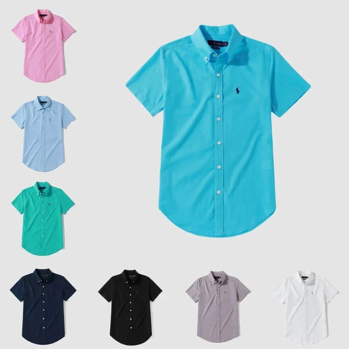 Ralph Lauren Polo Short Sleeve Button-Down Oxford Shirt