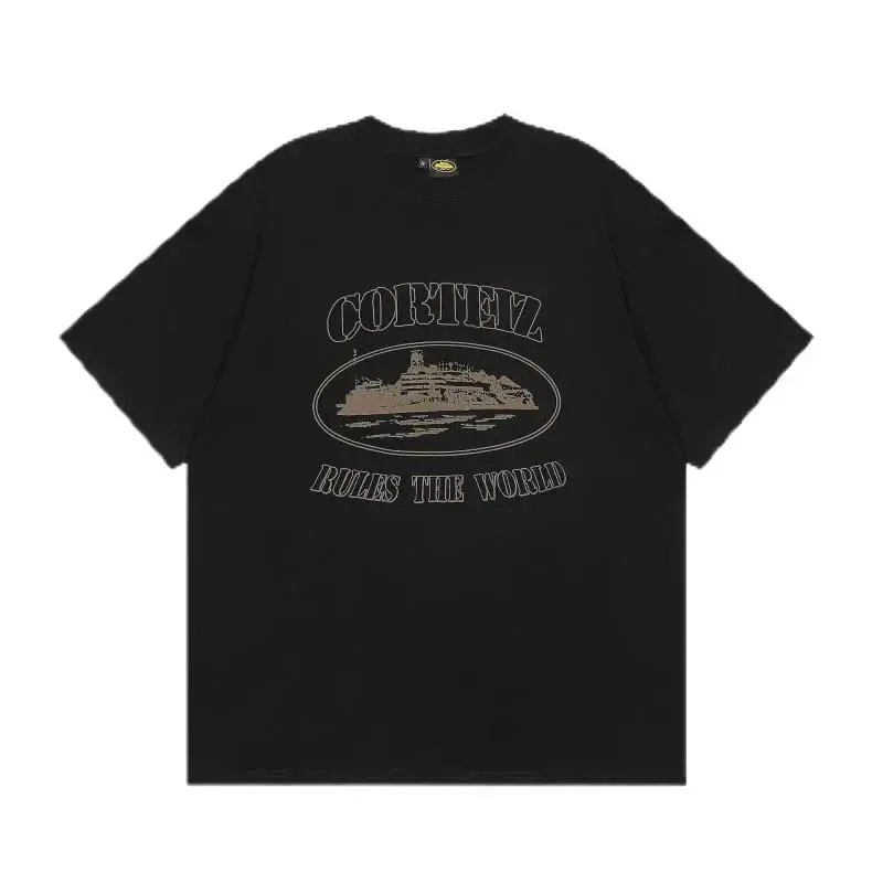Corteiz Blue Dog Graphic Black T-Shirt - 8