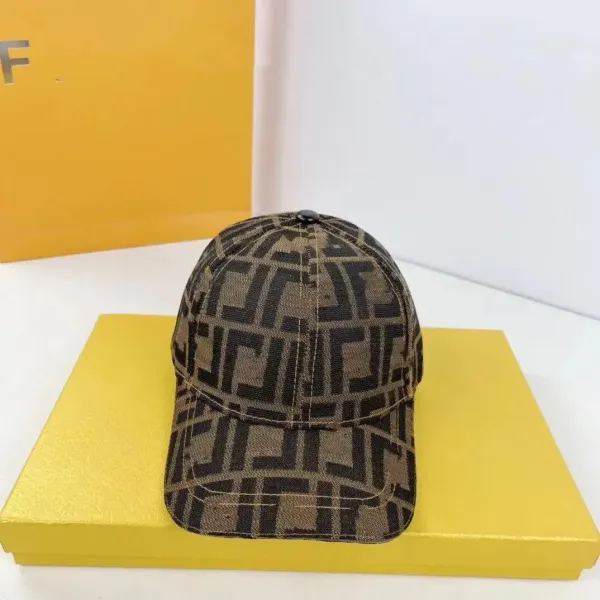 Fendi FF Monogram Baseball Cap Brown - 1
