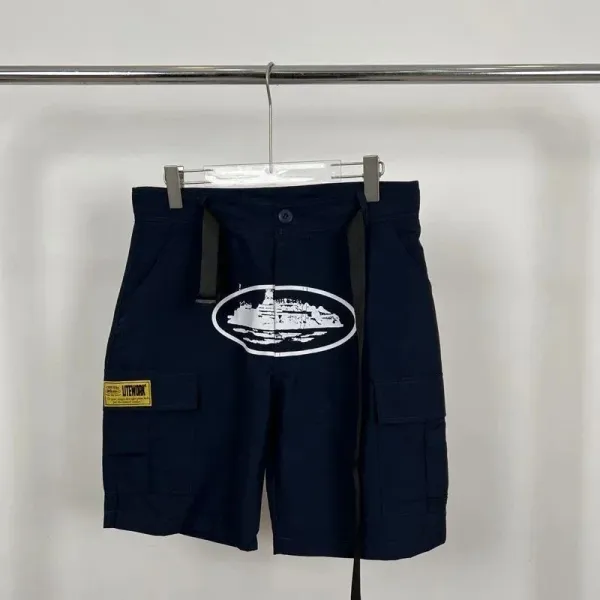 Corteiz CRTZ Arch Logo Shorts Blue - 4