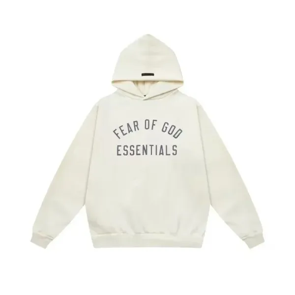Fear of God Essentials Arch Logo Hoodie Beige - 1