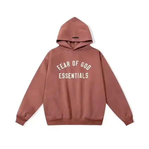 Fear of God Essentials Arch Logo Hoodie Dusty Rose - 1