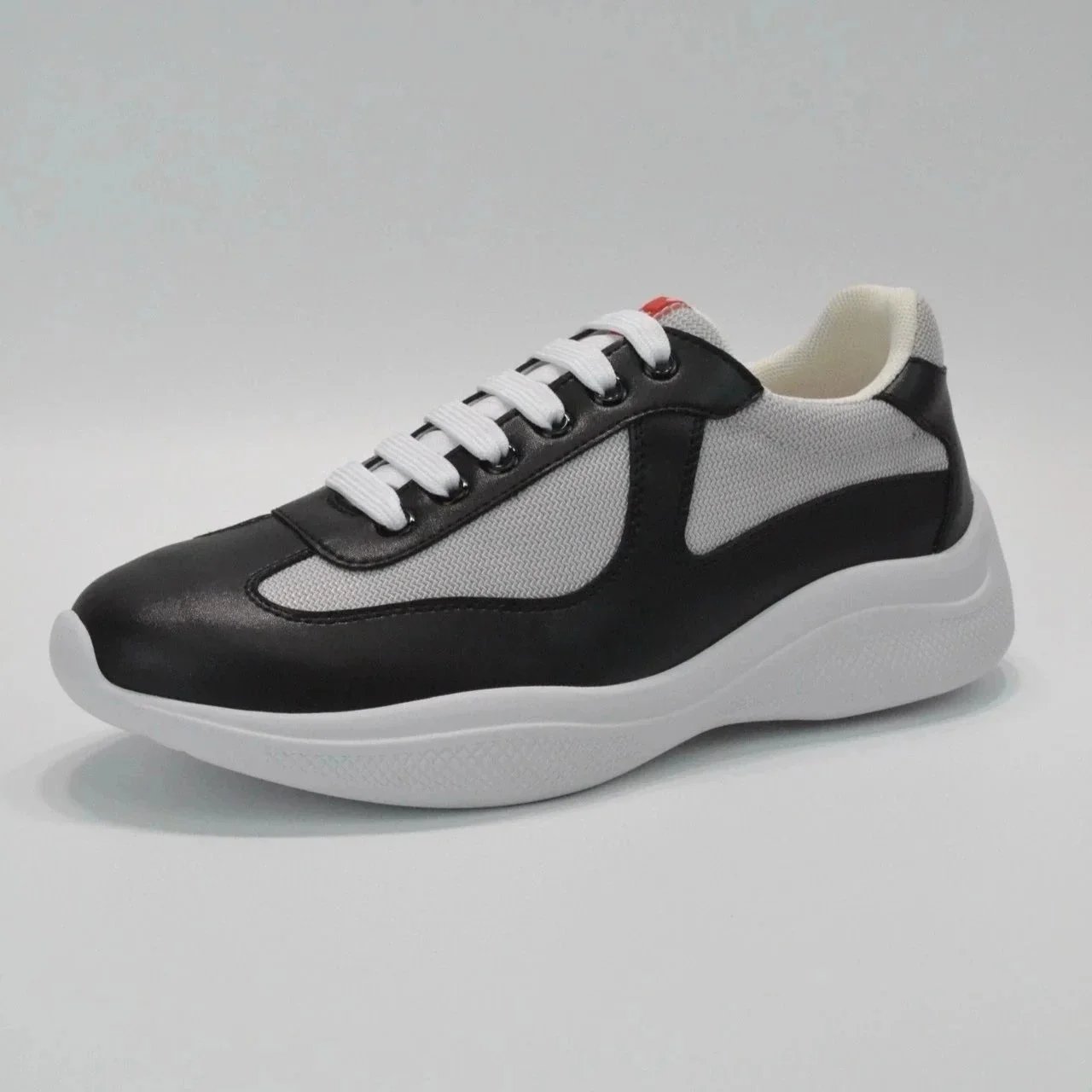 Prada Linea Rossa Nylon & Patent Leather Sneakers Navy Blue - 4