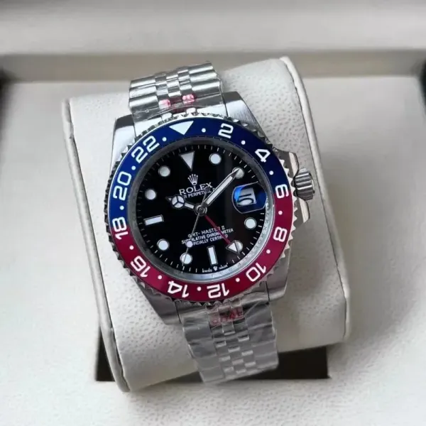 Rolex Oyster Perpetua Day-Date Crystal-Encrusted Silver Dial Watch - 8