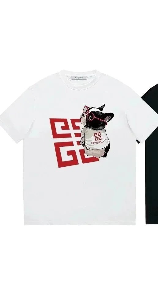 Givenchy Dog Print Logo T-Shirt White - 1