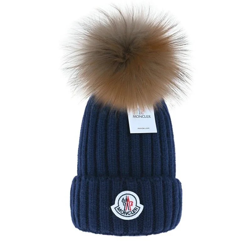 UGG Knit Beanie with Raccoon Fur Pom-Pom Pink Hat - 3