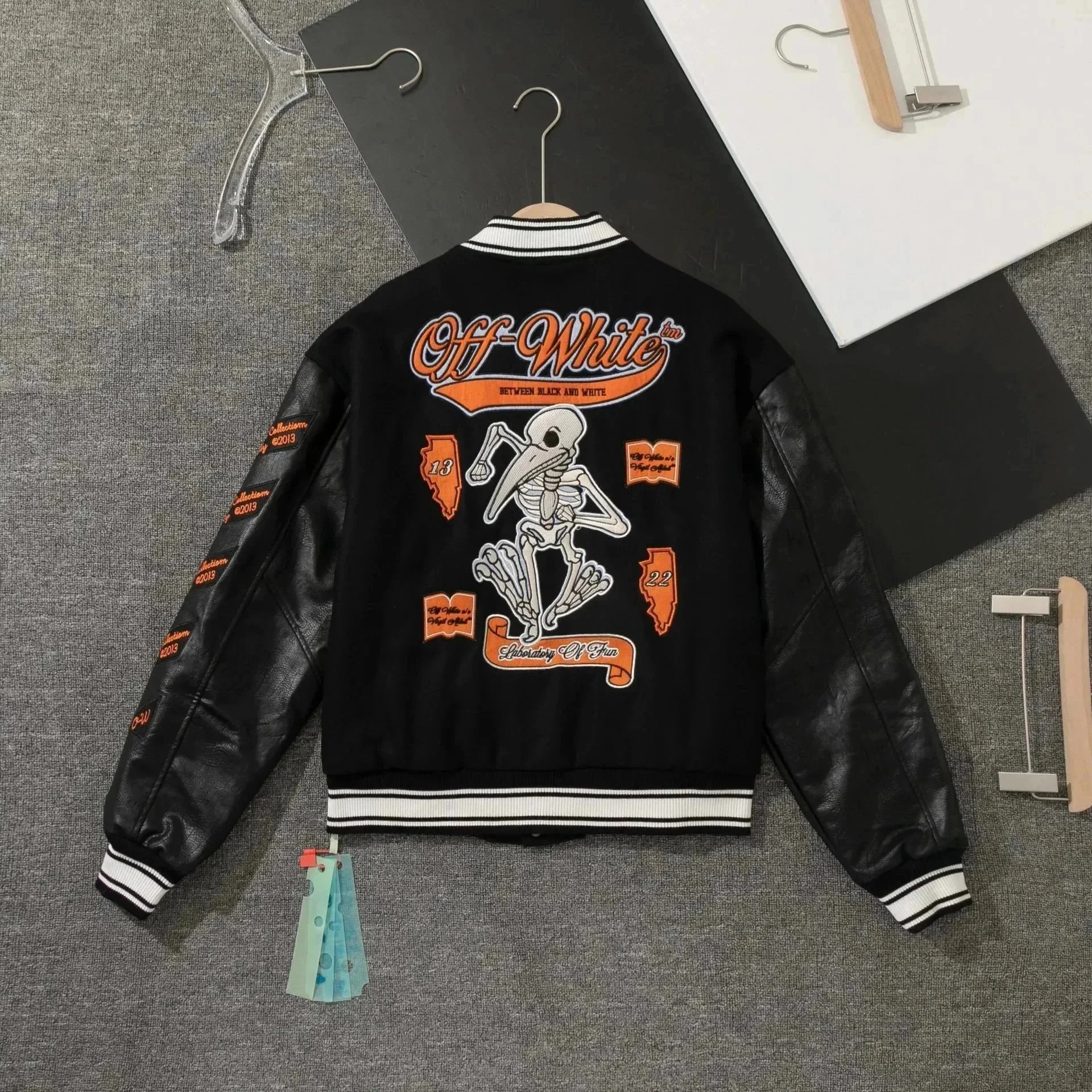 A Bathing Ape varsity Jacket Orange/Black - 10