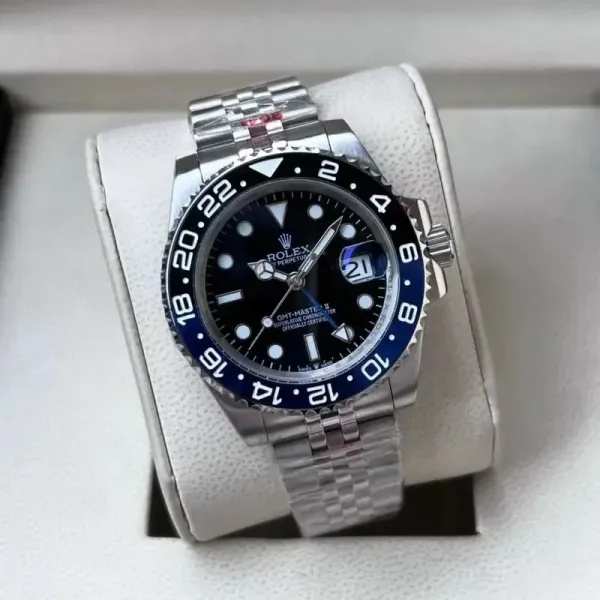 Rolex Oyster Perpetua Day-Date Crystal-Encrusted Silver Dial Watch - 4