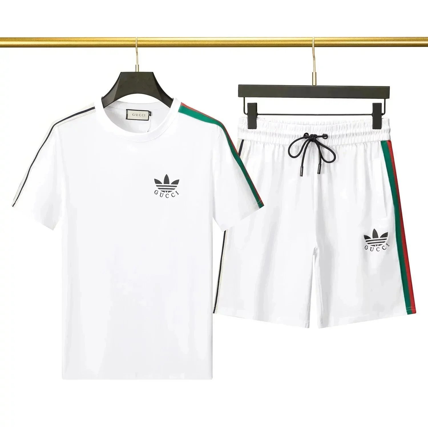 The North Face x Gucci Collaboration White Logo T-Shirt and Shorts Set - 3