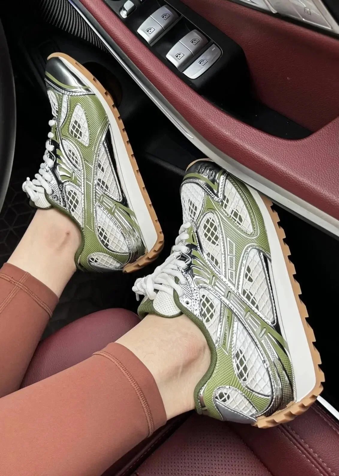 Asics Gel-Lyte III Silver Green Mesh Sneakers - 10
