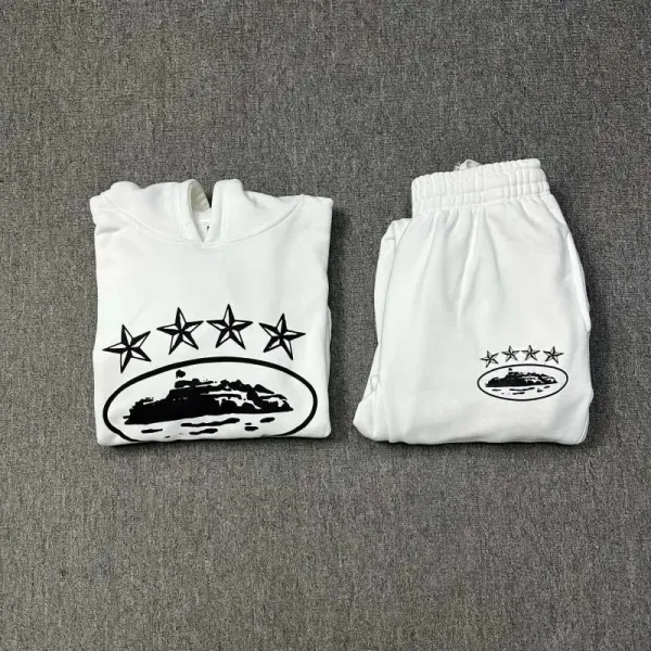 Saint Tears Island Five-Star Hoodie and Sweatpants Set White - 1