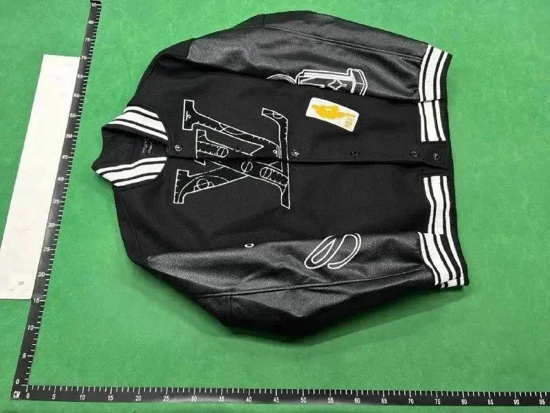 Louis Vuitton x Virgil Abloh College Jacket Army Green Monogram Sleeve Varsity Jacket - 9