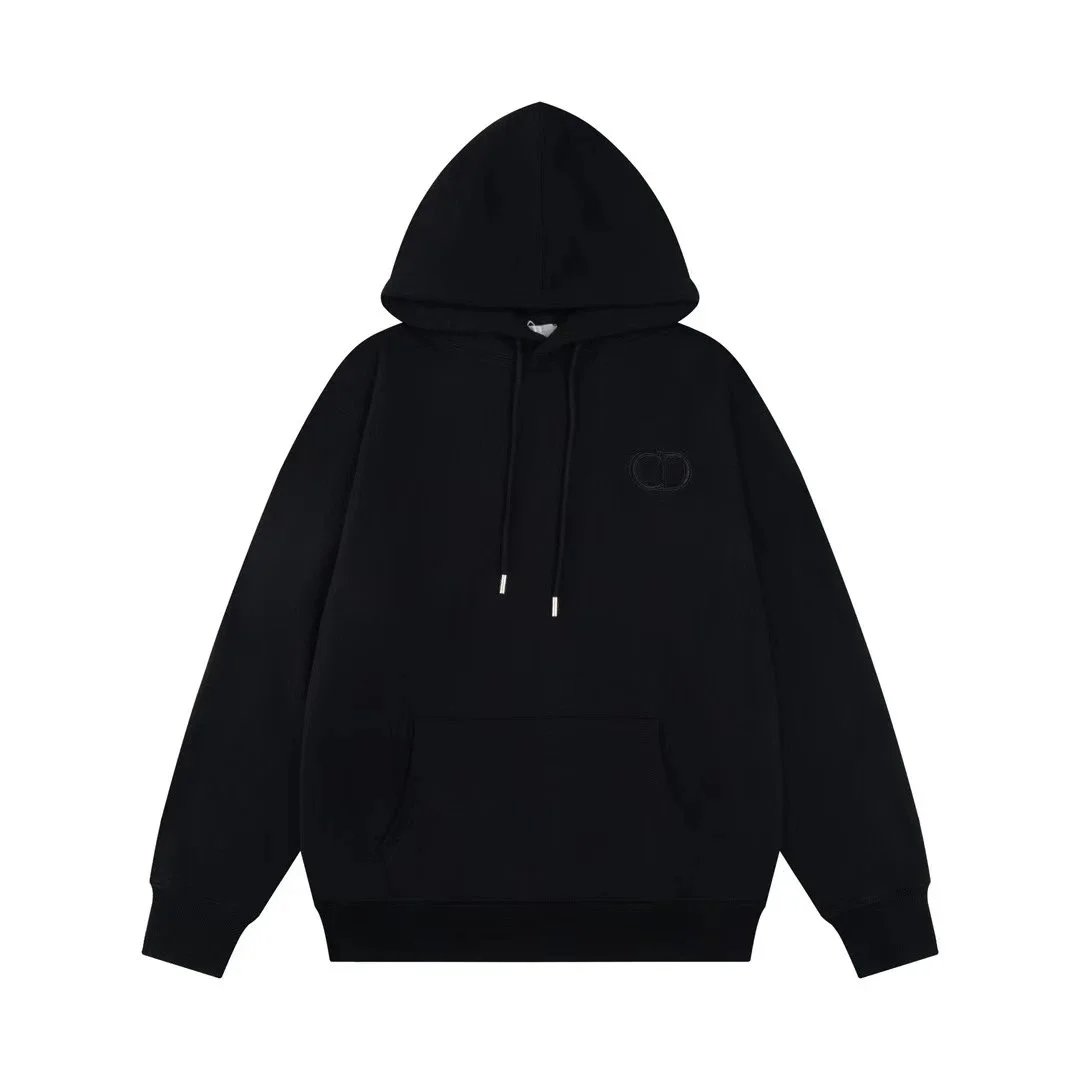 Dior CD Logo Embroidered Heather Gray Sweatshirt - 9