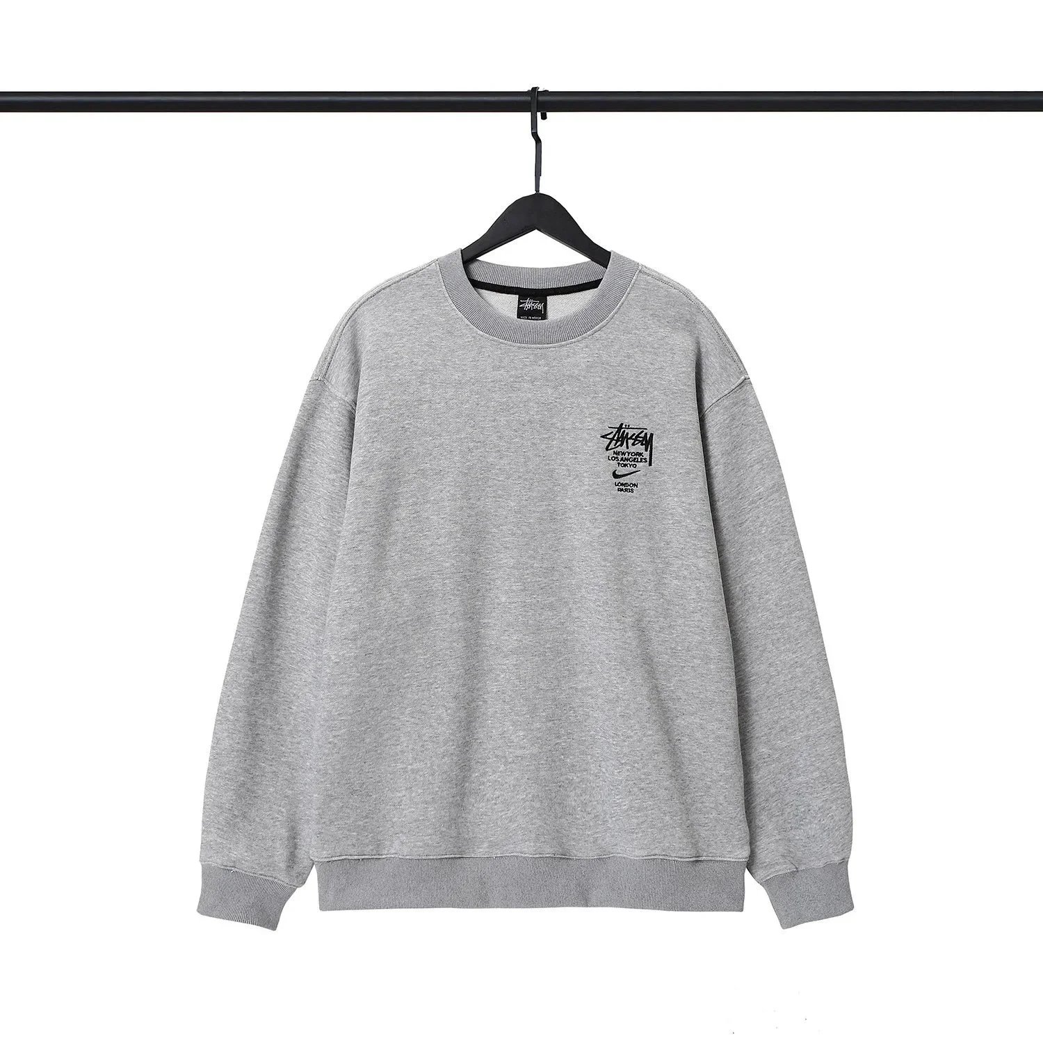 Nike Sportswear Club Fleece Gray Sweatshirt and Sweatpants Set - 8