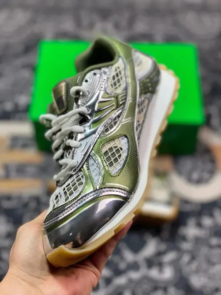 Asics Gel-Lyte III Silver Green Mesh Sneakers - 8