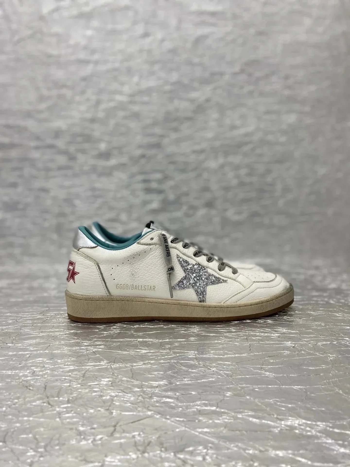 Golden Goose Ballstar White Glitter Star Sneakers - 2