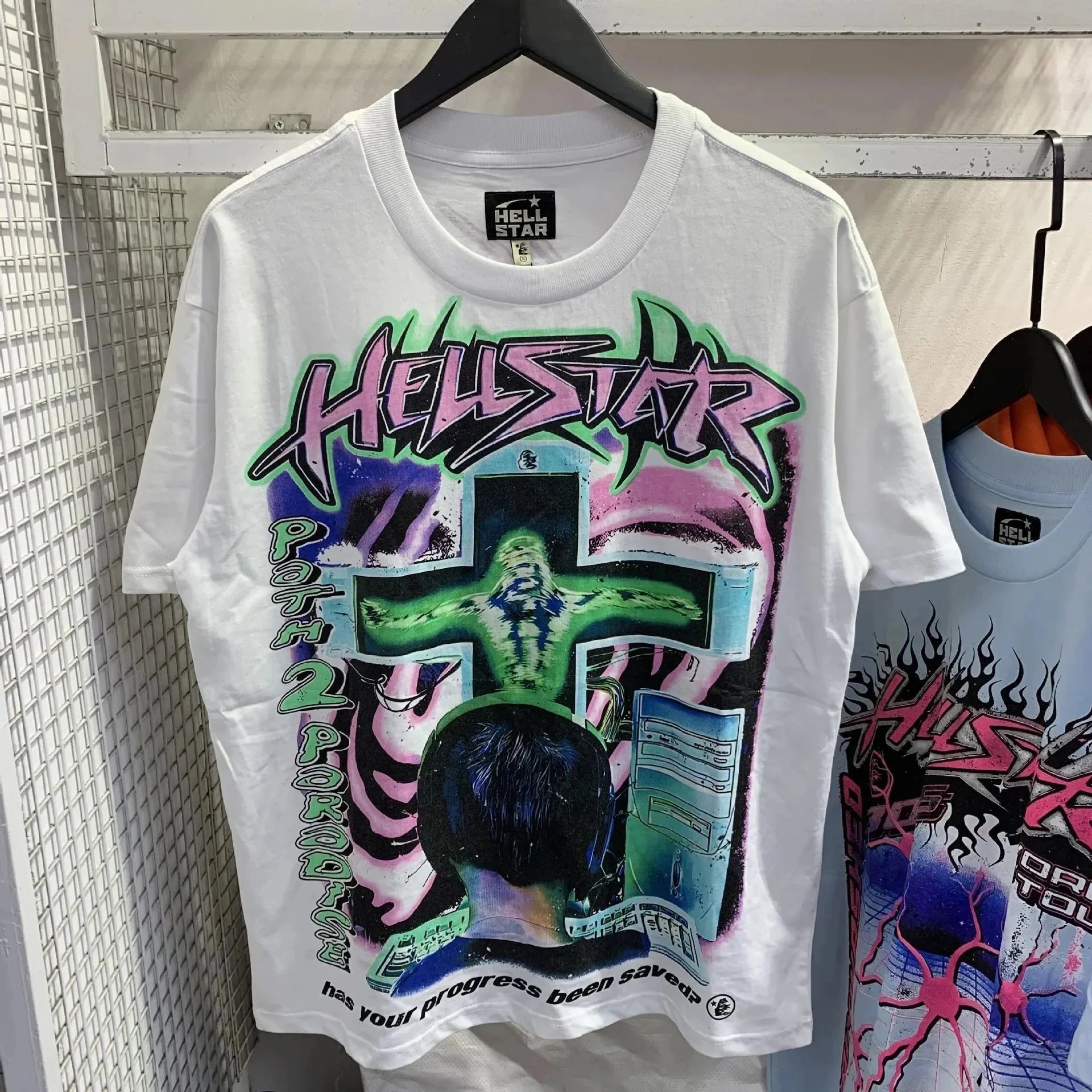 Hellstar Path to Paradise White Graphic T-Shirt - 9