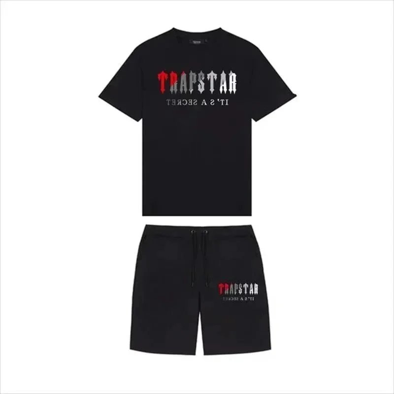 Travstar It's A Secret Graphic T-Shirt and Shorts Set Black - 5