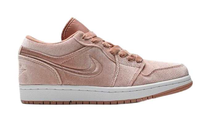 Air Jordan 1 Low Velvet Dusty Rose Sneakers