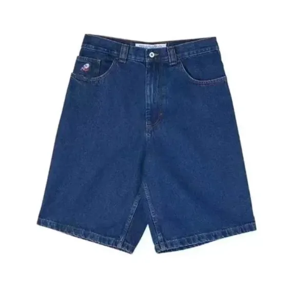 Corteiz Star Embroidered Denim Shorts Light Wash - 6