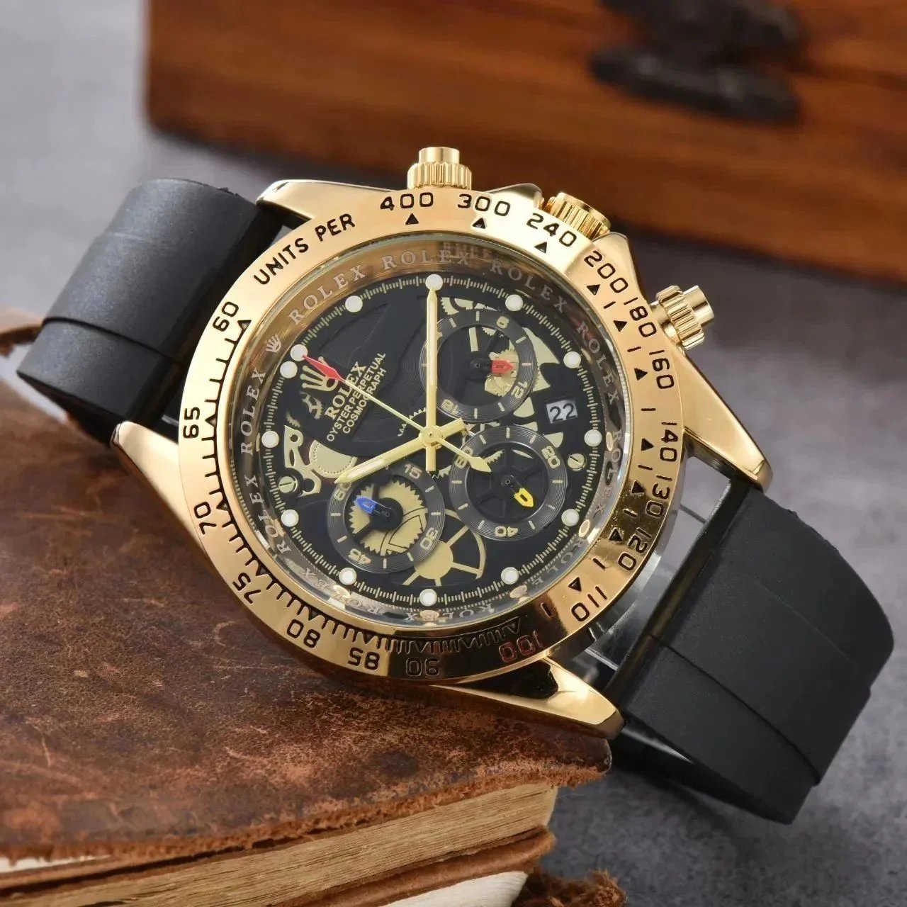 Rolex Daytona Skeleton Gold Chronograph Watch - 1