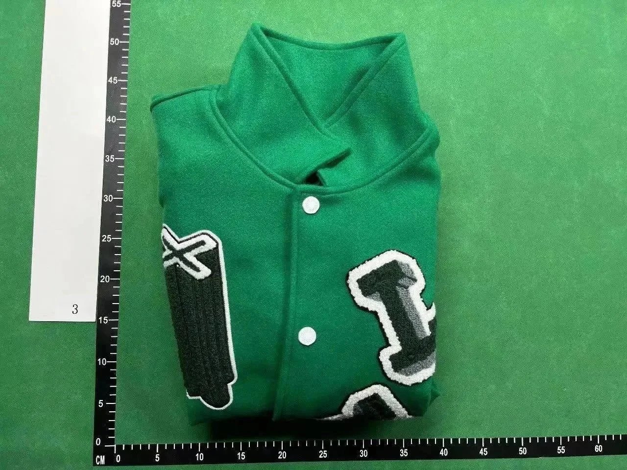 Louis Vuitton x Virgil Abloh College Jacket Army Green Monogram Sleeve Varsity Jacket - 6