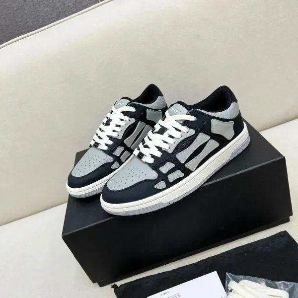 Amiri Bone Crusher Low Black Gray White Sneakers - 1