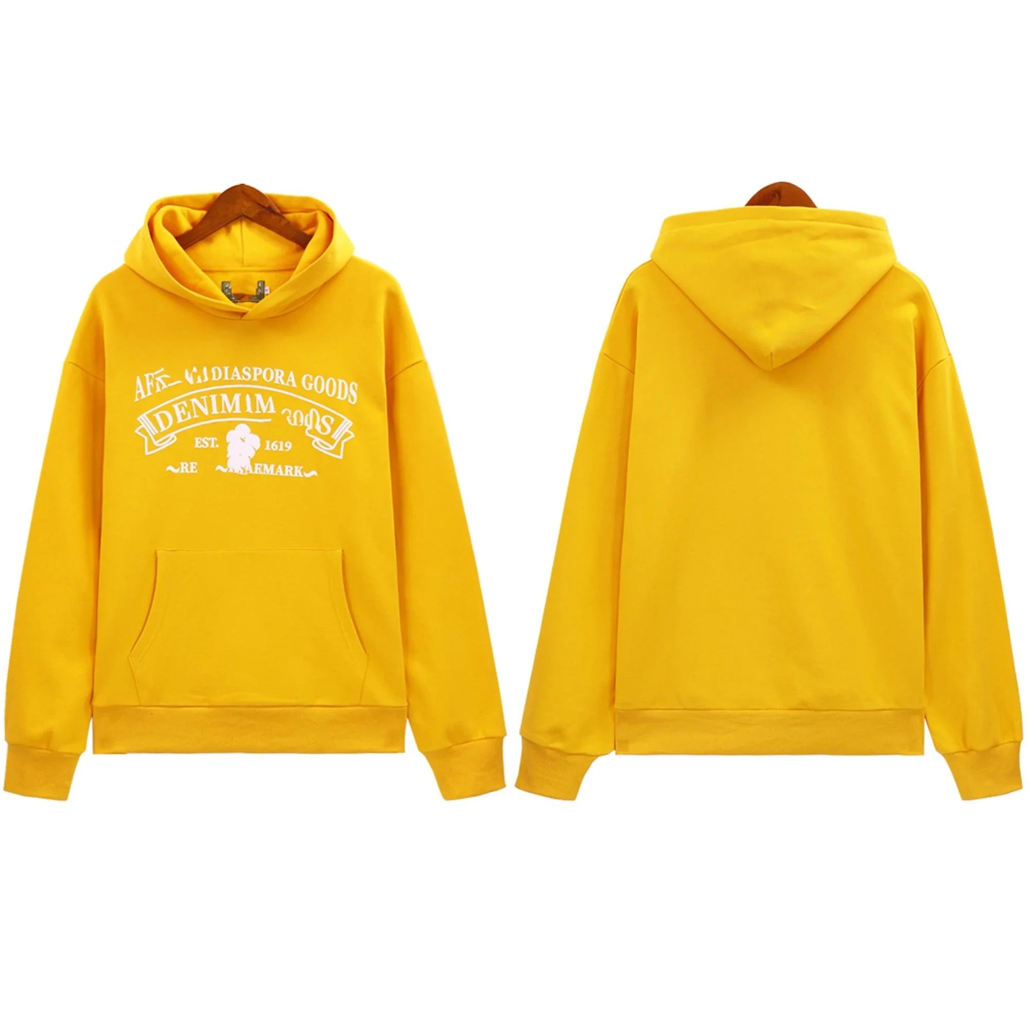 Custom Script Logo Black Hoodie with Gold Embroidery - 9