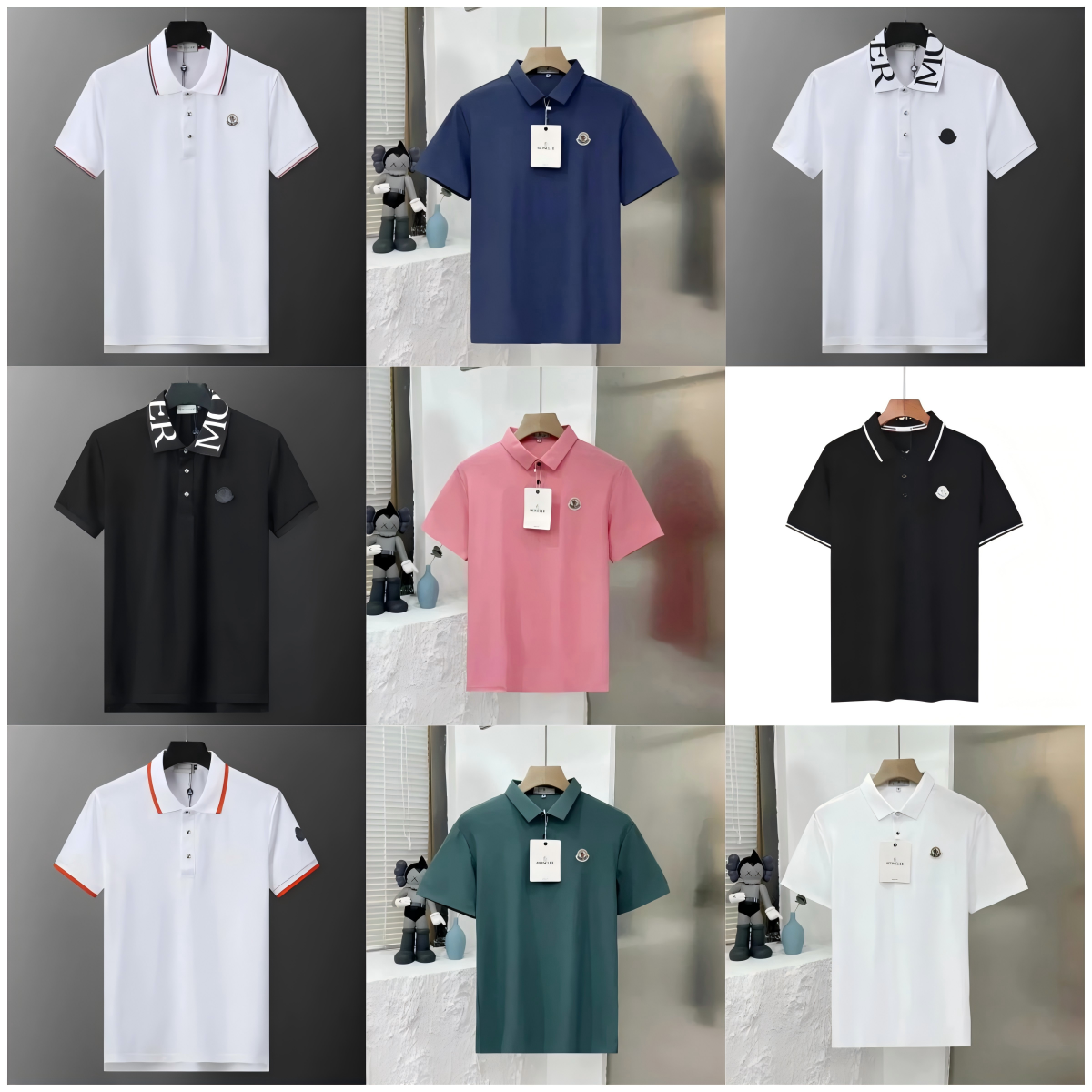 Moncler Polo White with Navy and Red Trim Polo - 2