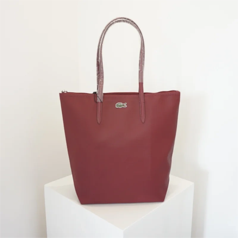 Lacoste L.12.12 Tote Bag Burgundy Handbag - 1