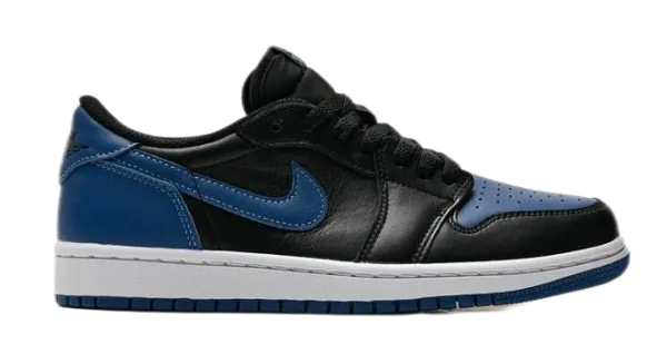 Air Jordan 1 Low Black Royal Blue Sneakers - 1