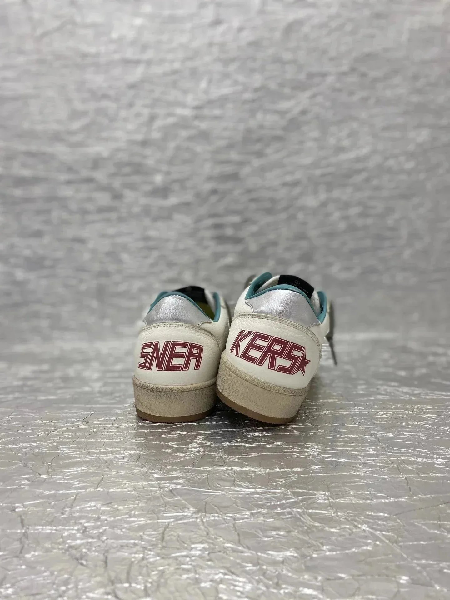 Golden Goose Ballstar White Glitter Star Sneakers - 10