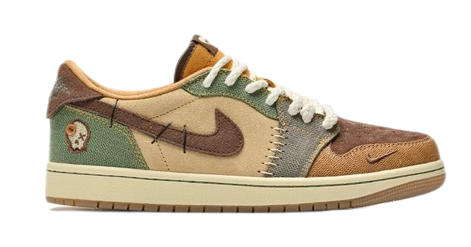 Nike Air Jordan 1 Low 'Rust' Patchwork Sneakers