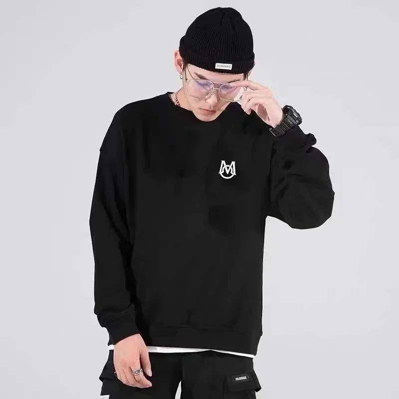 Moncler Genius Logo Print Black Crewneck Sweater - 3