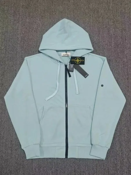 Stone Island Compass Patch Zip-Up Hoodie Navy - 9