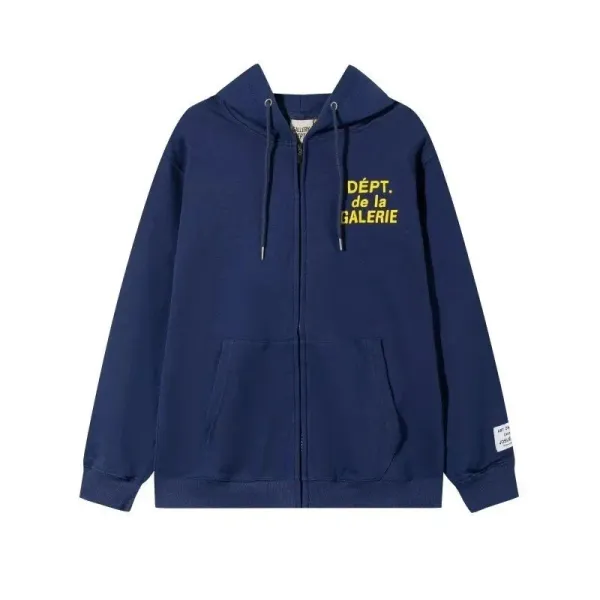 Gallery Dept DÉPT. de la GALERIE Navy Zip-Up Hoodie - 1
