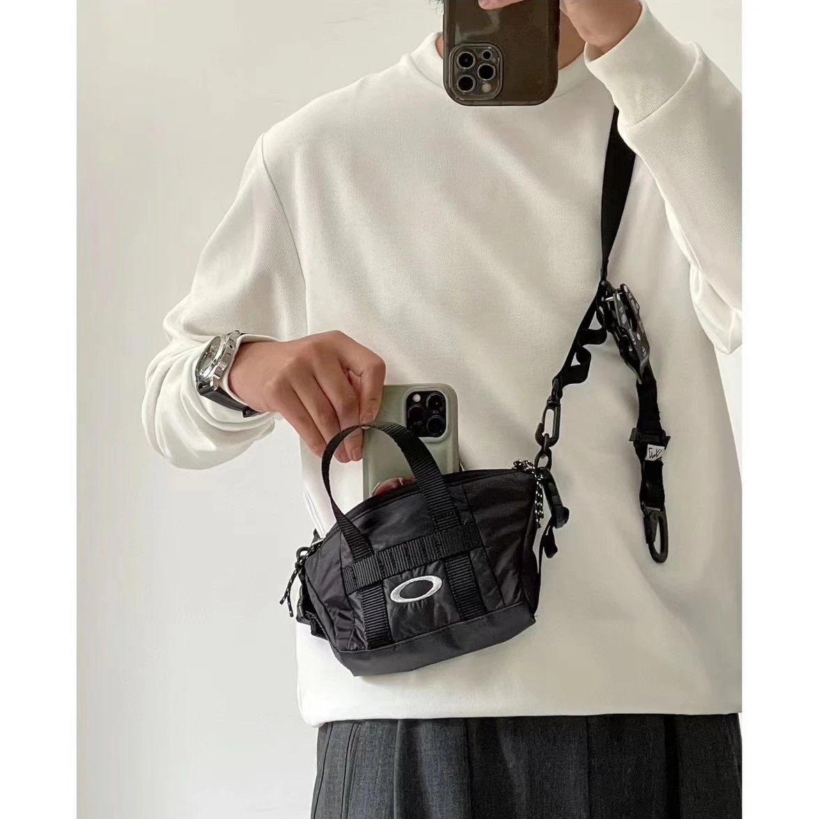 Nylon functional crossbody bag photo 5