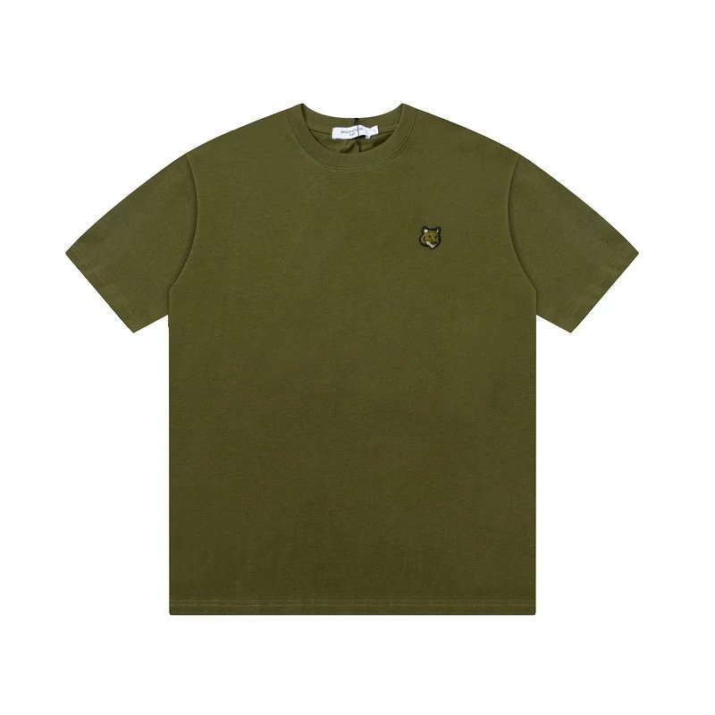 Maison Kitsuné Fox Embroidery T-Shirt Army Green - 6