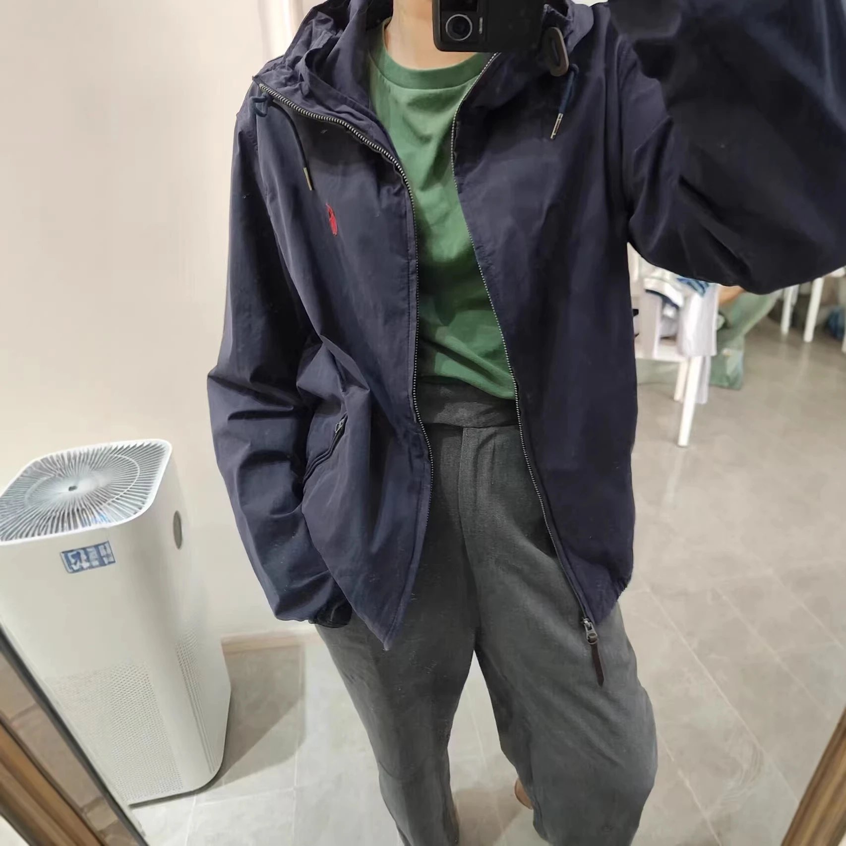 Polo Ralph Lauren Khaki Hooded Windbreaker Jacket