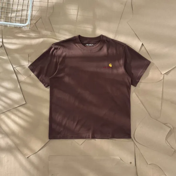 Carhartt Work In Progress Carhartt WIP Logo Embroidered White T-Shirt T-Shirts - 5