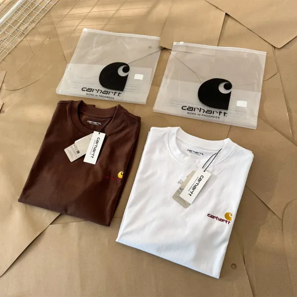 Carhartt Work In Progress Carhartt WIP Logo Embroidered White T-Shirt T-Shirts - 8
