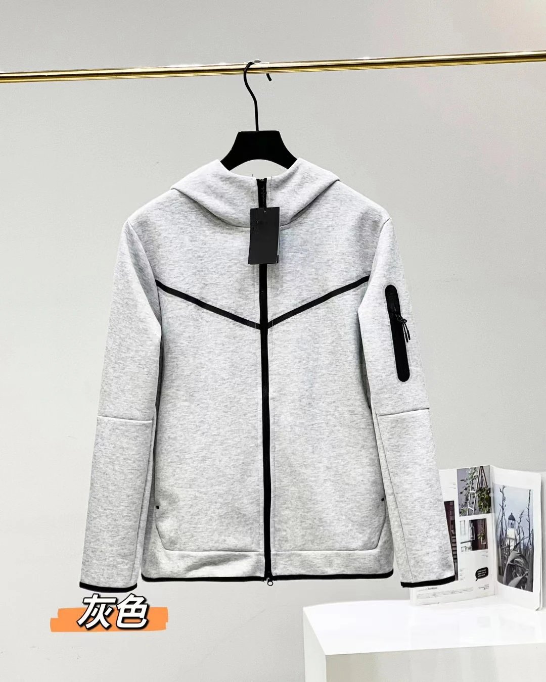 Spring Autumn Knit Cotton Zip Hoodie photo 3