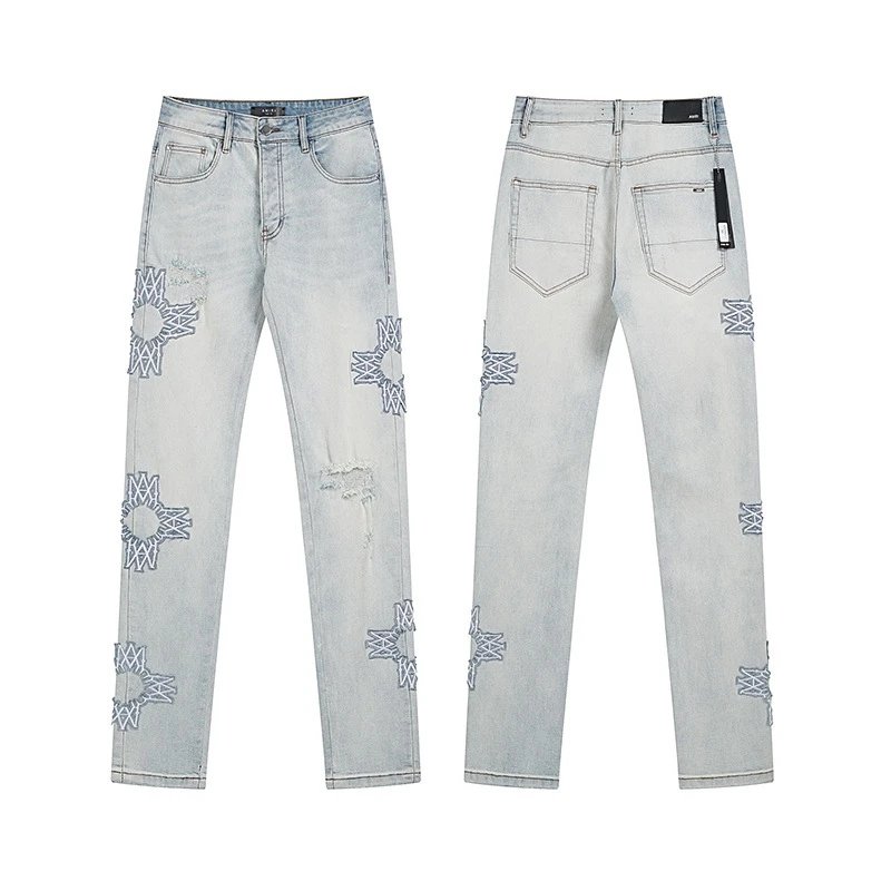 Splatter Print Distressed Jeans photo 5