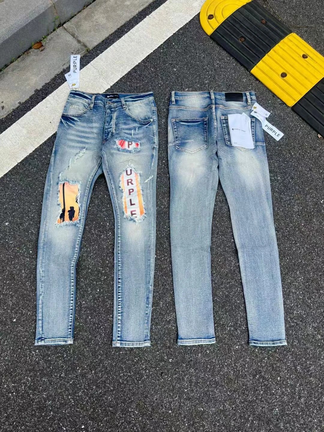 Distressed Printed Skinny Jeans photo 3