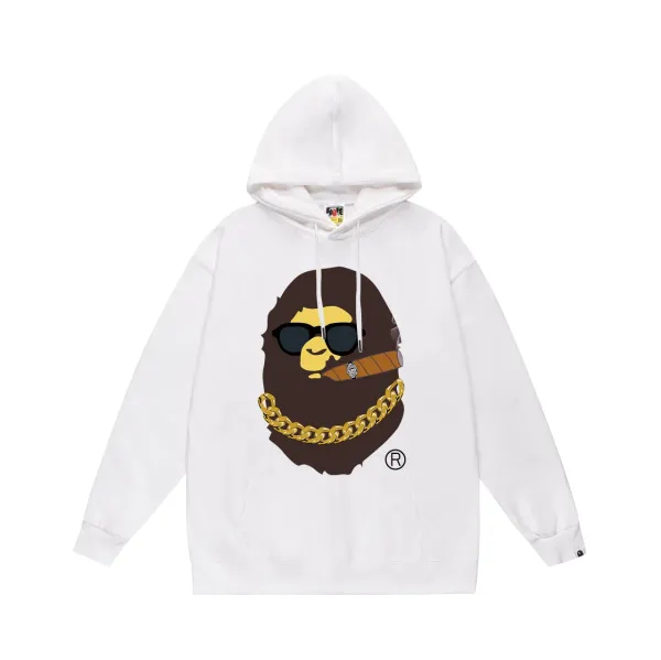 A Bathing Ape Classic Ape Head Graphic Hoodie Black - 28