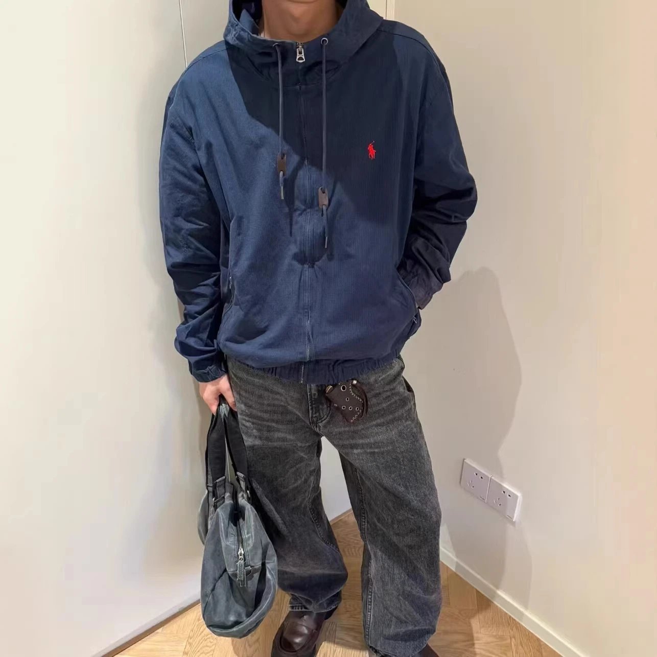 Polo Ralph Lauren Khaki Hooded Windbreaker Jacket
