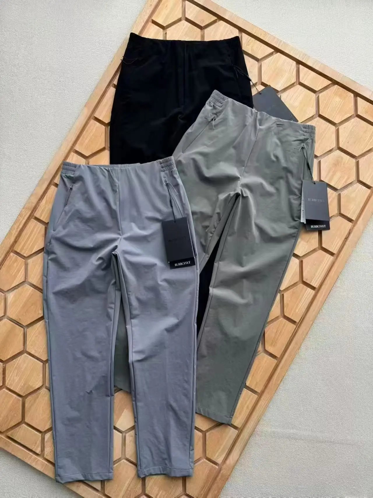Autumn Straight Pants Relaxed Solid Color High Quality photo 6