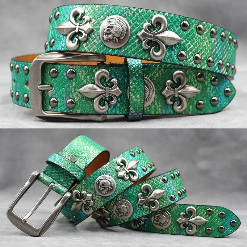 Skull Rivet Punk Belt photo 6